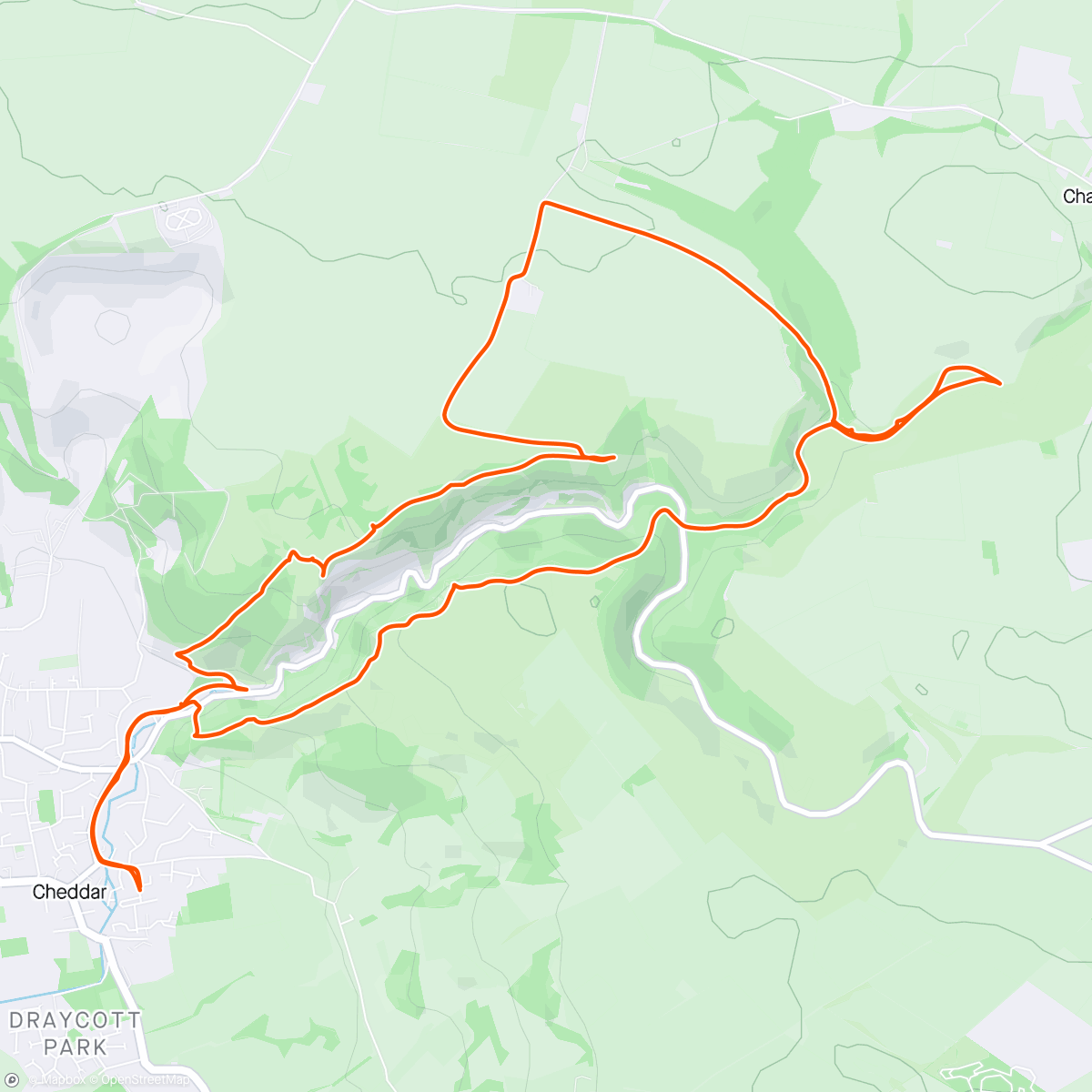 Map of the activity, FAFFING AROUND CHEDDAR GORGE with TONY