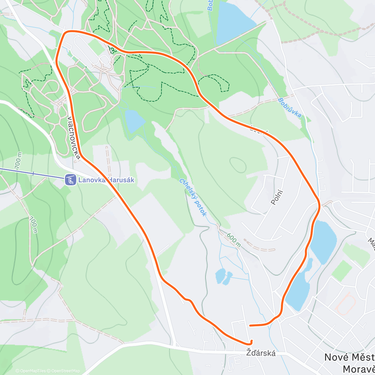 Map of the activity, Prvni normalni beh 2026, poprve od 14.12. beh
