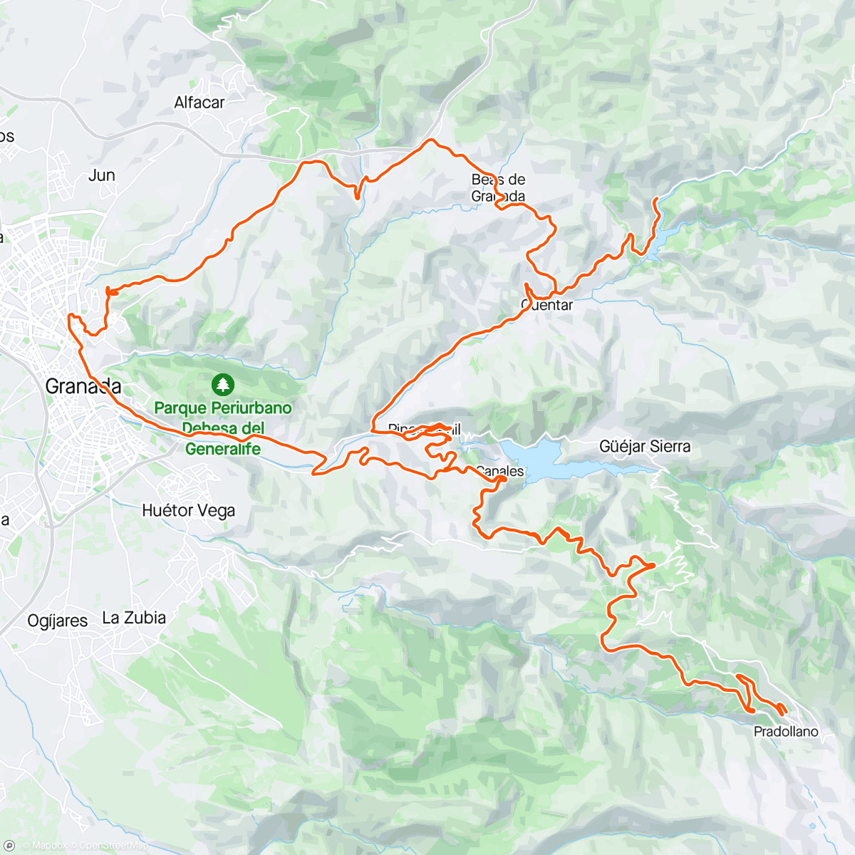 Map of the activity, Day 2, Sierra Nevada, 2.TC 🇪🇸