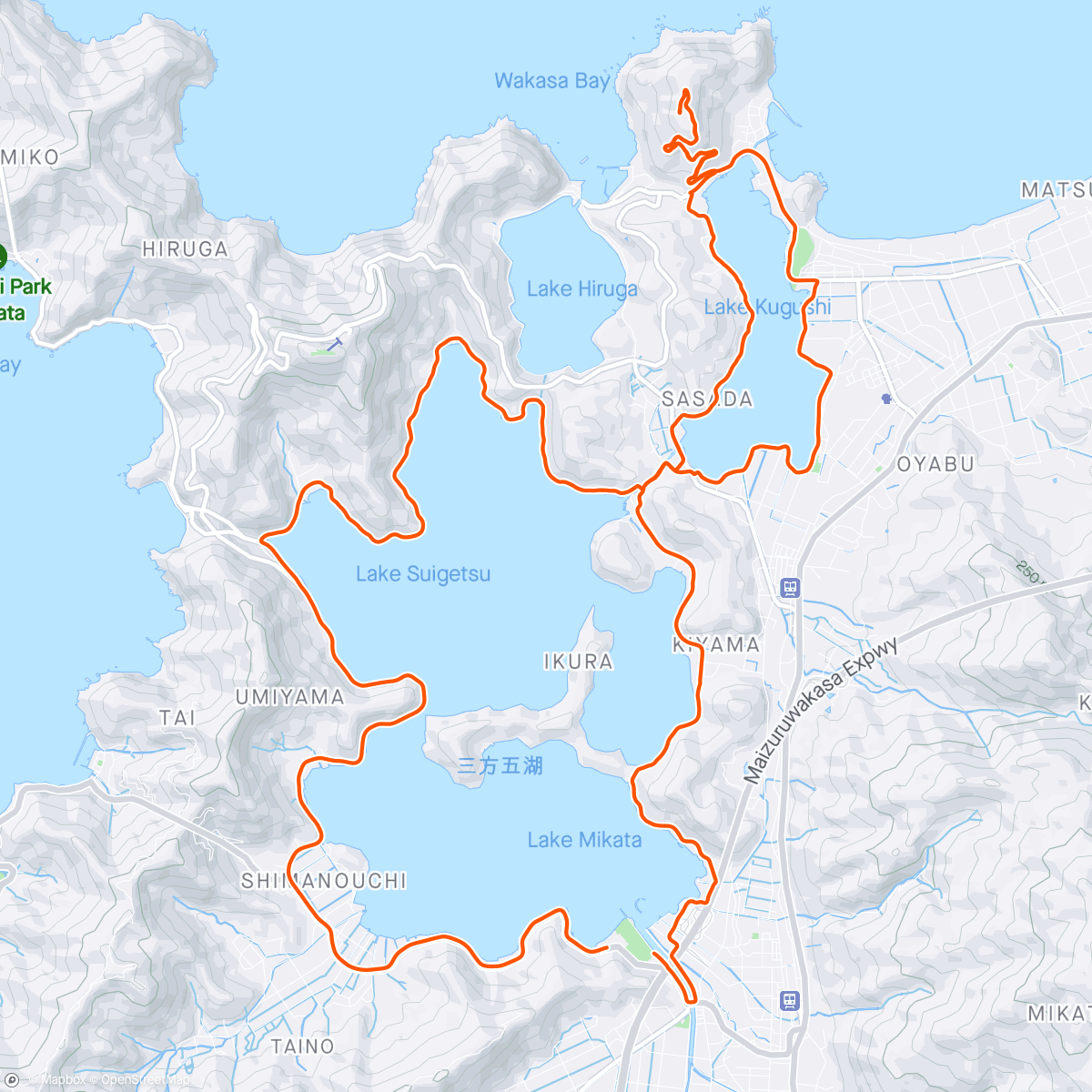 Map of the activity, Morning Ride ヨンコイチ