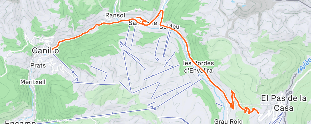 Mapa da atividade, Lunch Ride