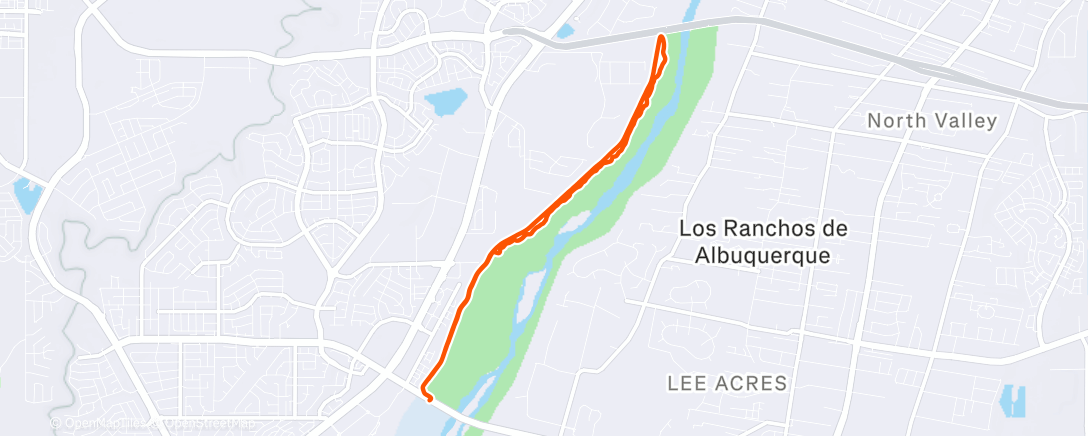 Map of the activity, Afternoon Trail Run