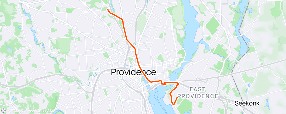 Map of the activity, Morning ride to work
