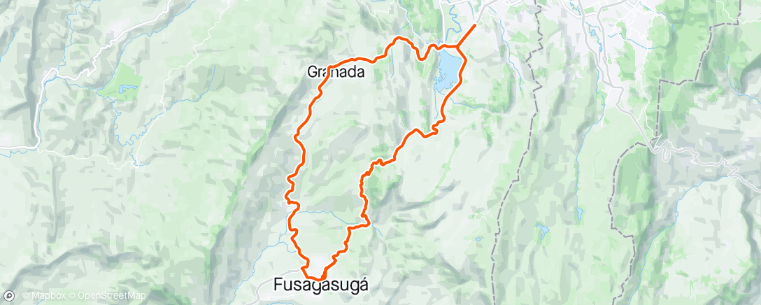 Mapa de la actividad (Fusa - San Miguel - Rosas - Fusa)