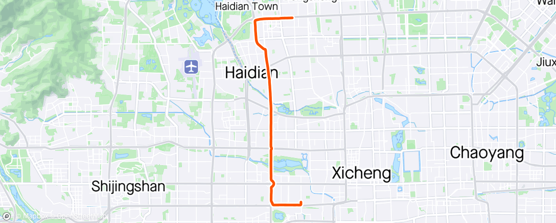 Map of the activity, Evening Ride ☁️