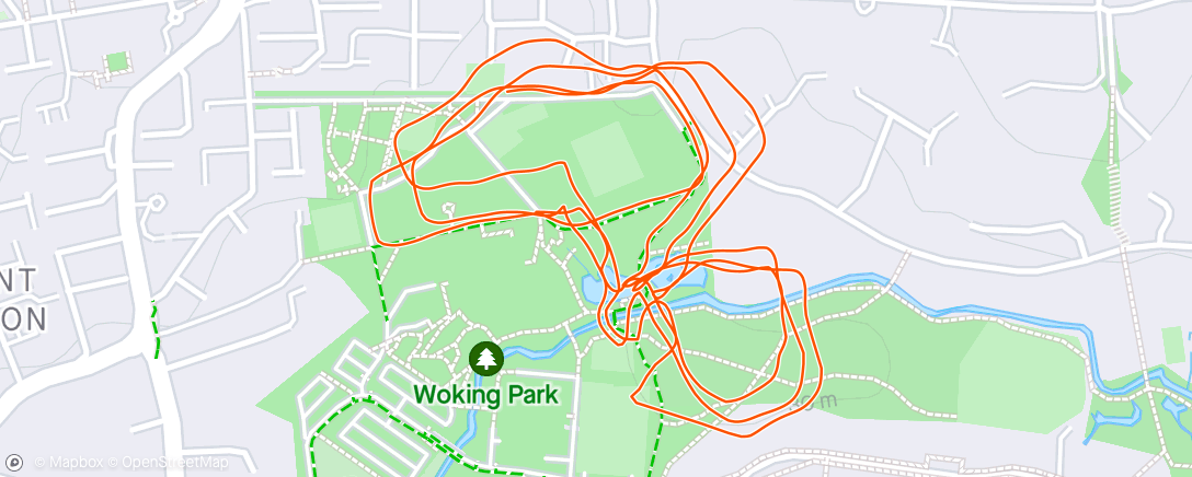 Map of the activity, Woking PR