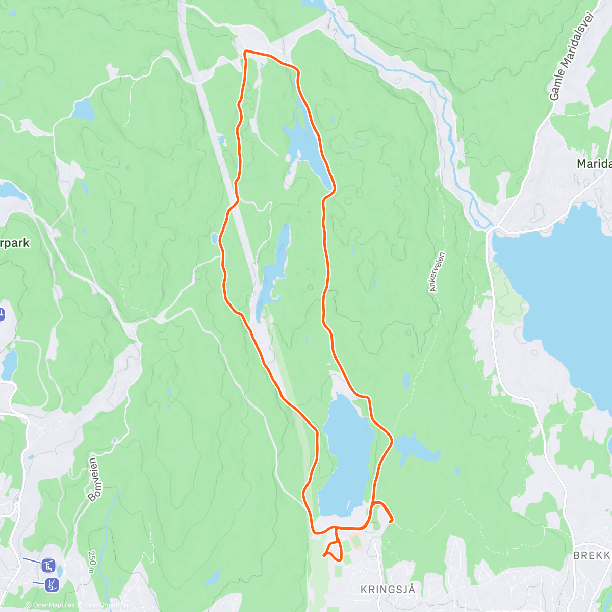 Map of the activity, Strøkent grusskiføre 🥳