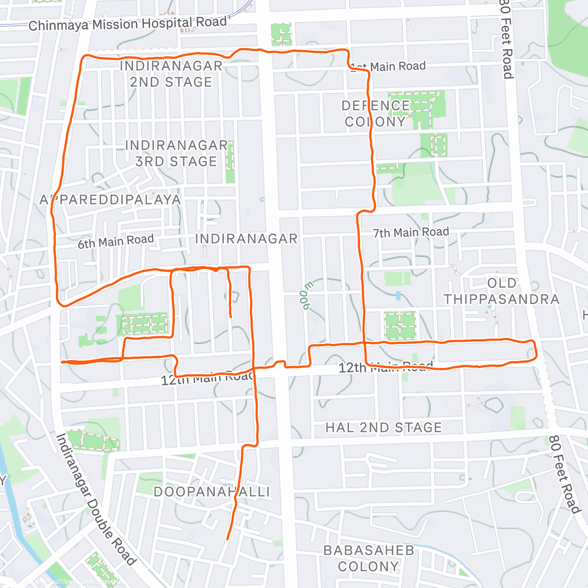 Карта физической активности (Morning run)