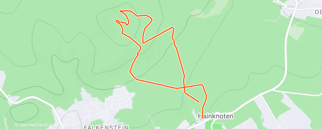 Map of the activity, Afternoon Trail Run