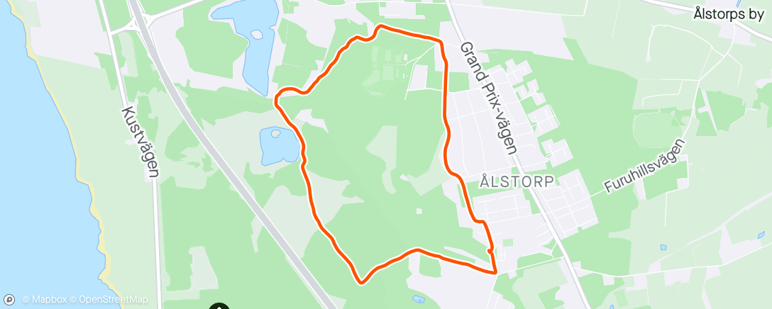 Map of the activity, Jogging