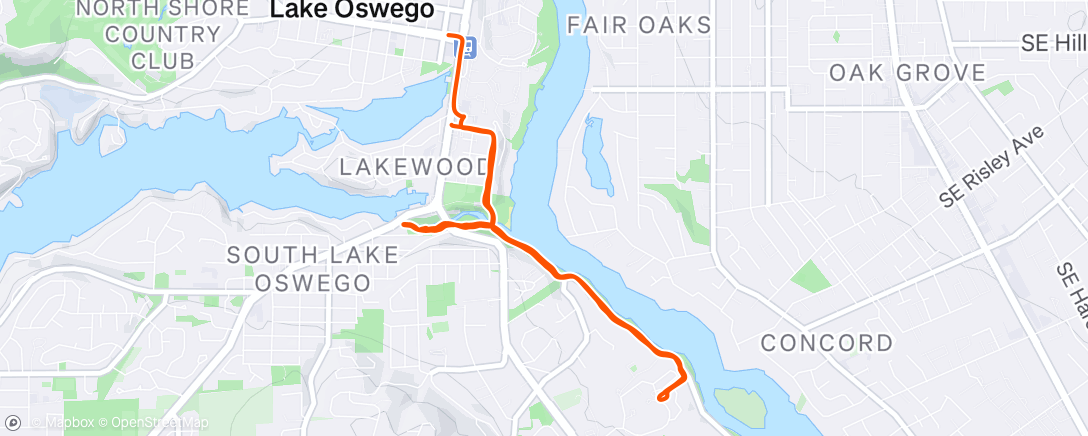 Map of the activity, Evening Hike