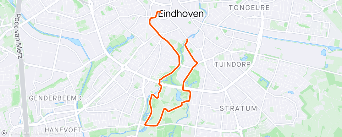 Map of the activity, 7km run