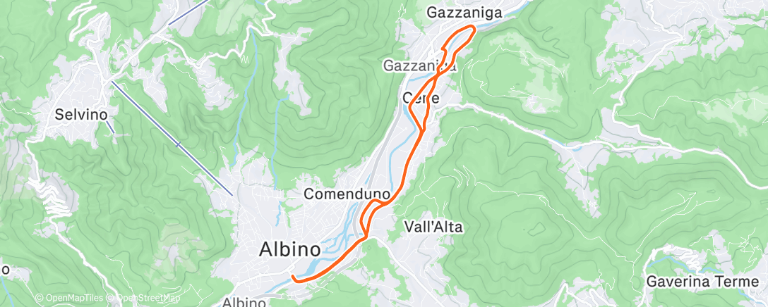 Map of the activity, Morning Run