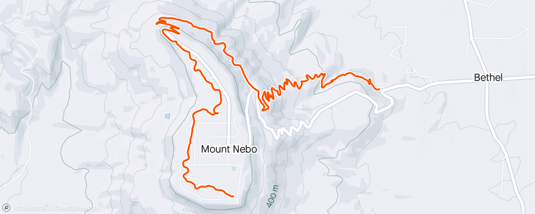 Map of the activity, Post Eclipse Downhill