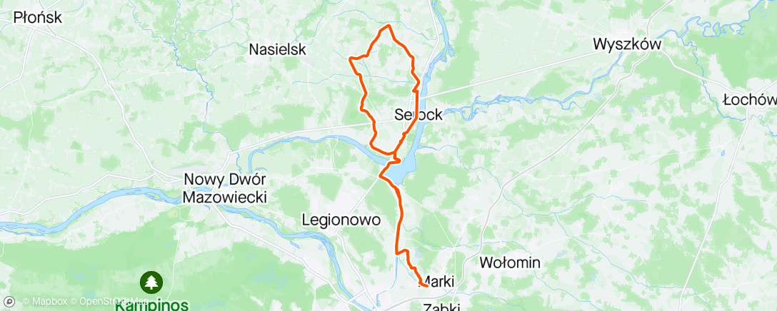 Map of the activity, Typowy zimowy tlen