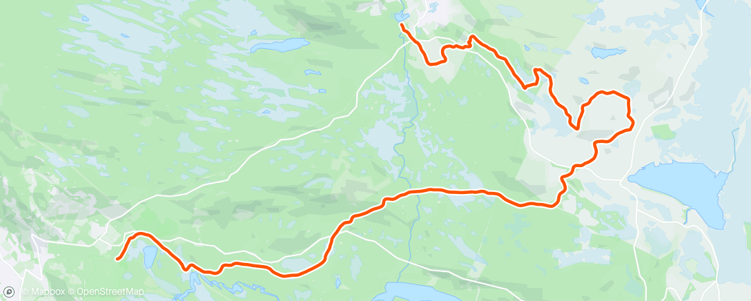 Map of the activity, Påske 2024 #4 🌥️Via Sjusjøen og siste 12km av Birken! Tung påskeslush 🍧