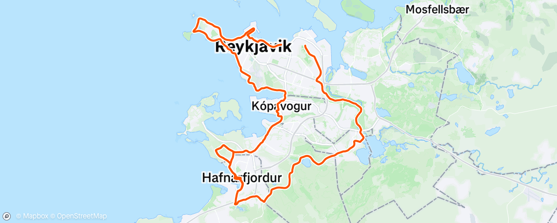 Map of the activity, Bjartur út á nesi