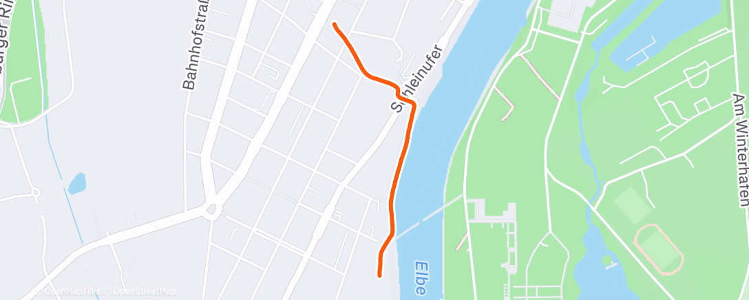 Map of the activity, Lauf am Morgen