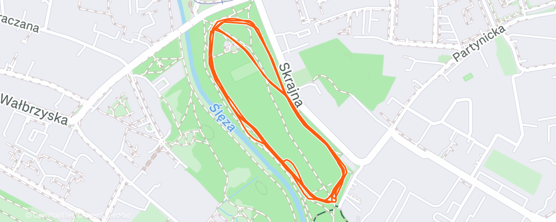 Map of the activity, Afternoon Run