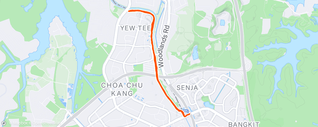 Map of the activity, Morning Run