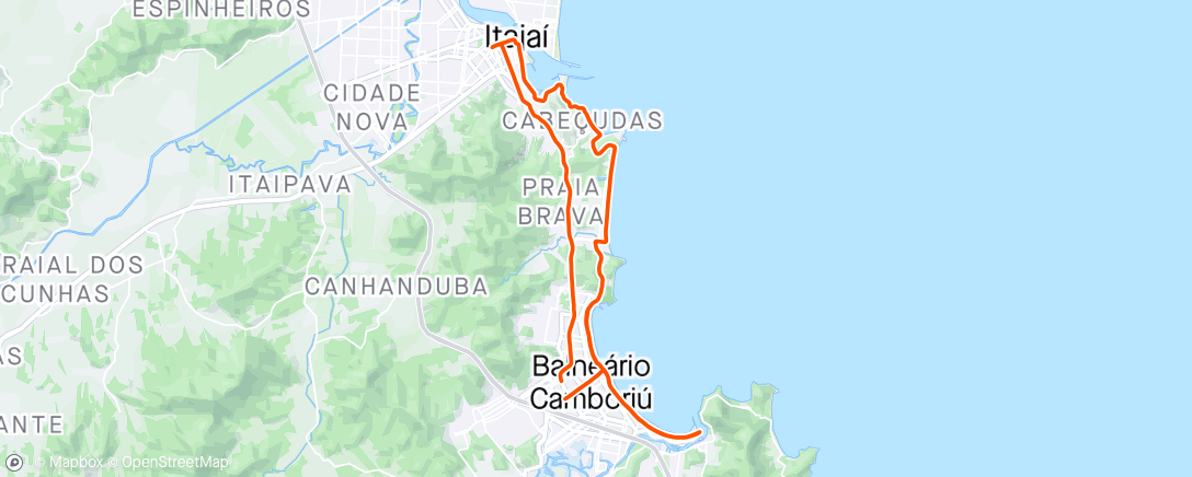 Map of the activity, Pedal SiriTracas