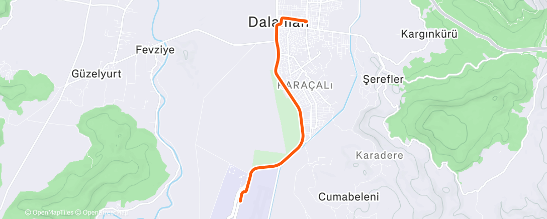 Map of the activity, Lunch Ride