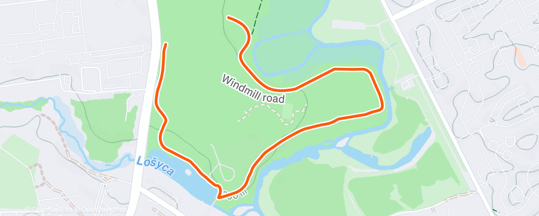 Map of the activity, Lunch Run