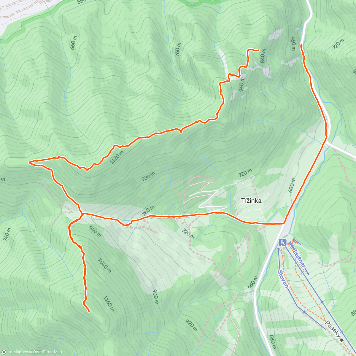 Map of the activity, Sokolie a Baraniarky