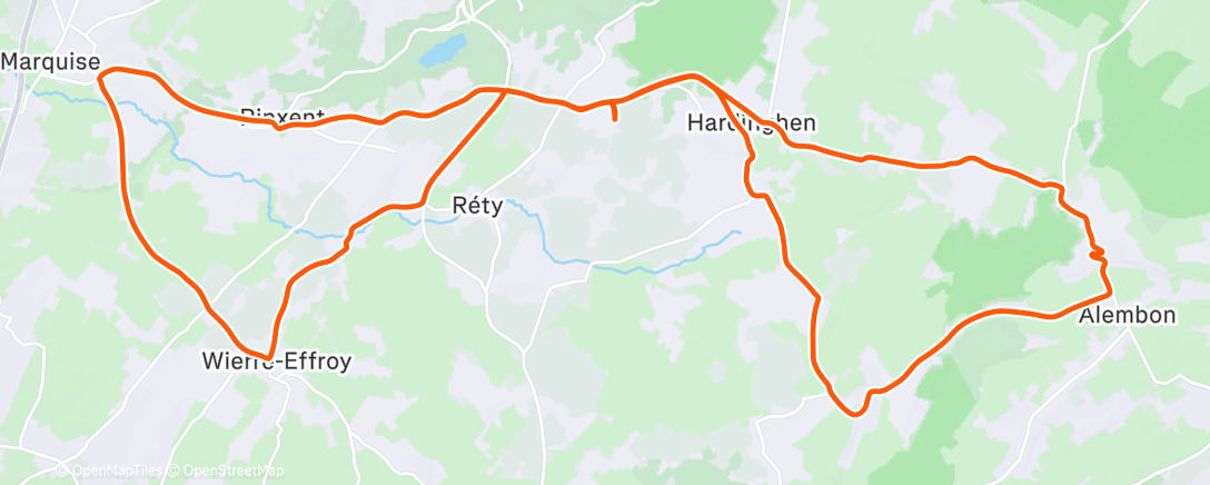 Mapa de la actividad (Afternoon Ride)