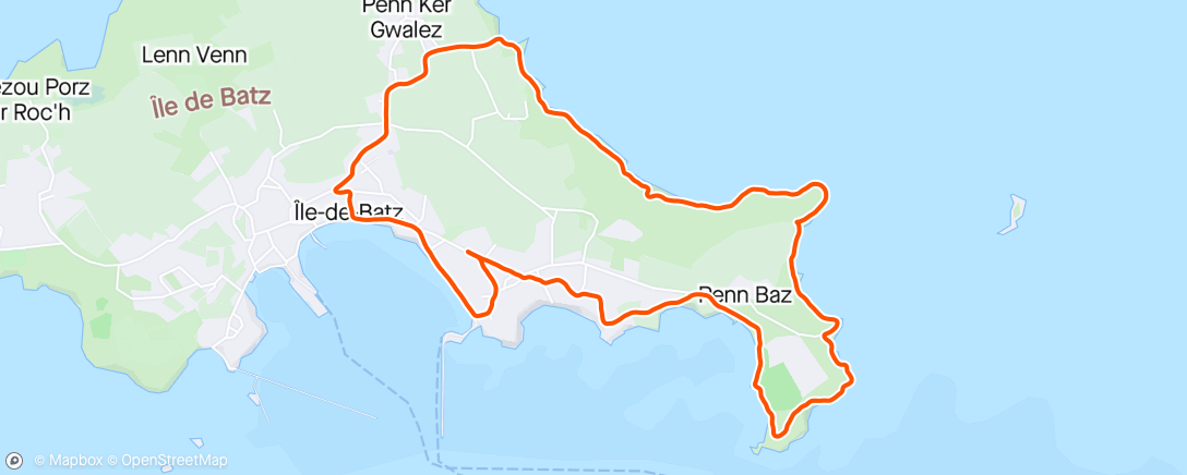 Map of the activity, L'autre côté de l'île