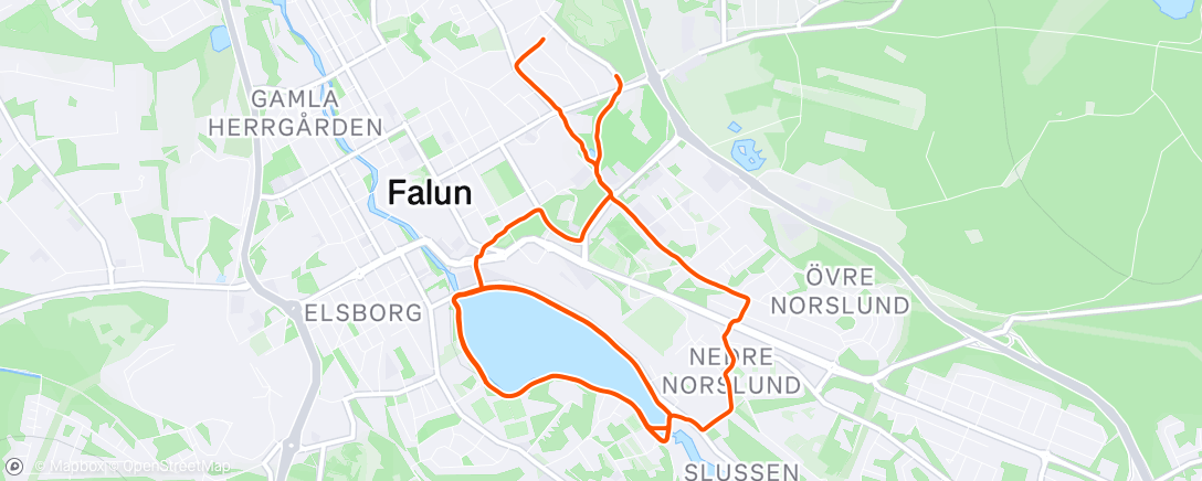 Map of the activity, 5x6min 90s vila