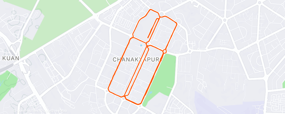 Map of the activity, Morning Run