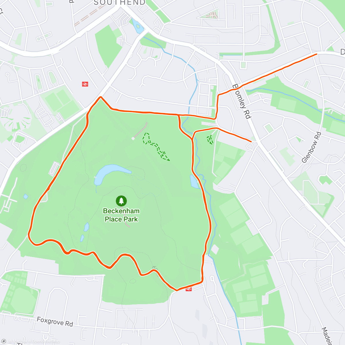 Map of the activity, Morning Trail Run