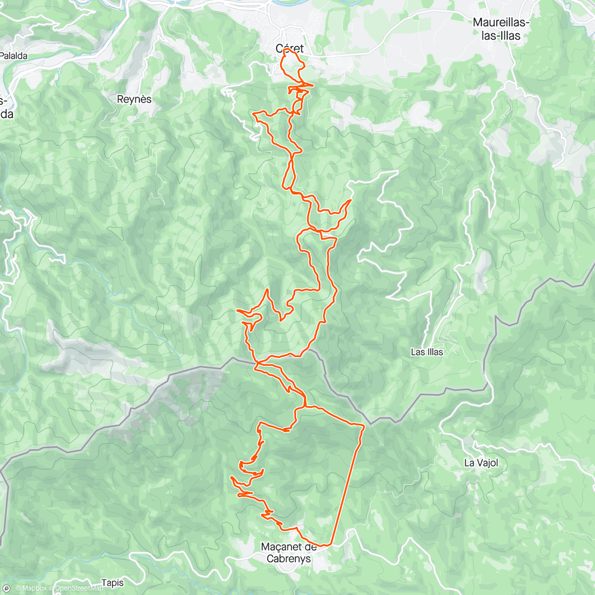 Map of the activity, Ceret