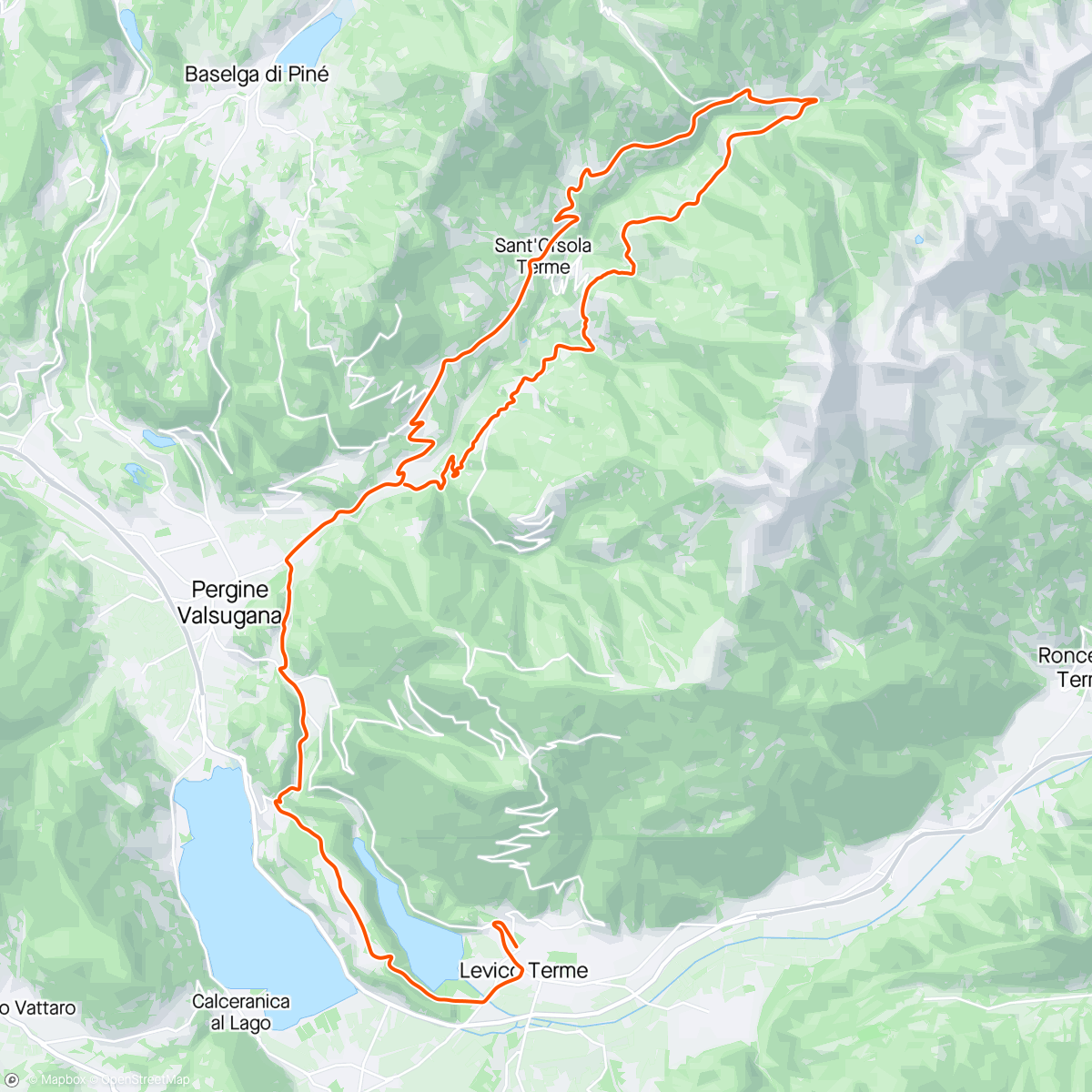 Carte de l'activité ROUVY - Race: Tour of the Alps 2024 | Stage 5 - Levico Terme