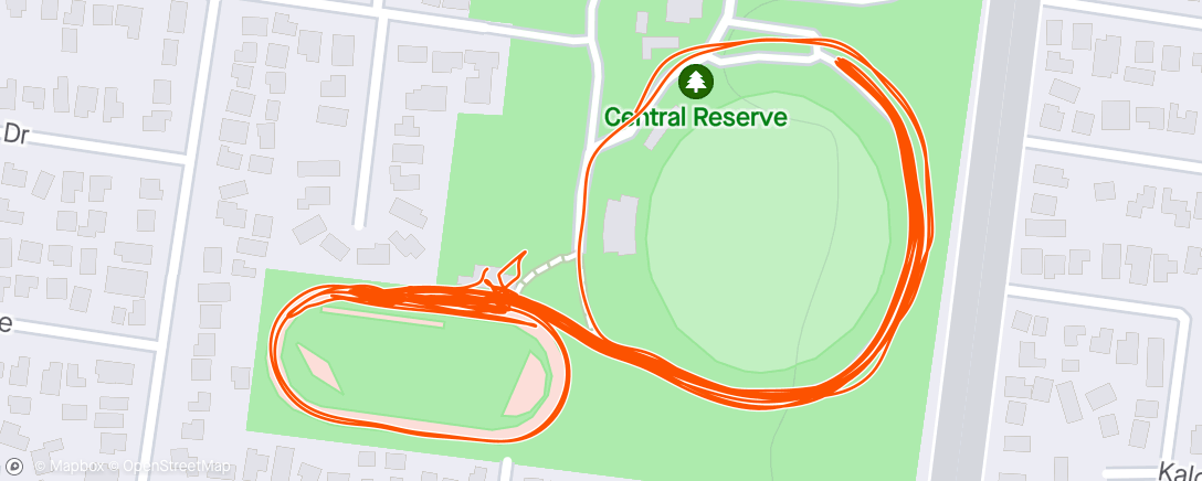 Map of the activity, Evening Run - 5x 1k