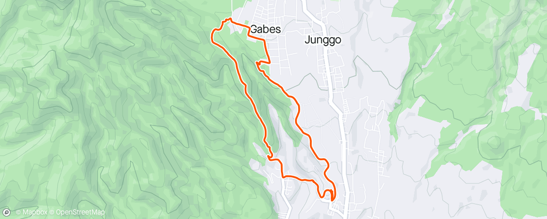 Map of the activity, Selecta trail run