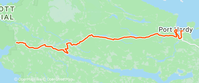 Route map of Quatsino Sound to Port Hardy