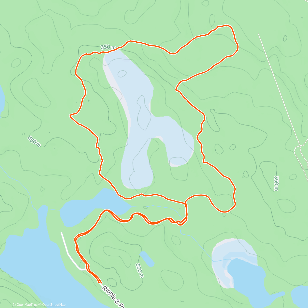 Map of the activity, Ripplestone with Chloe!