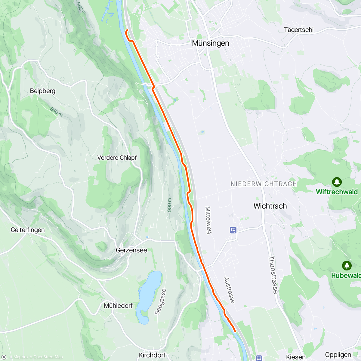 Map of the activity, Easy recovery ride