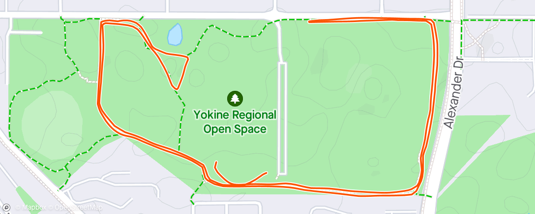 Map of the activity, Yokine parkrun