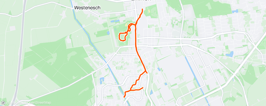 Map of the activity, Middag wandeling