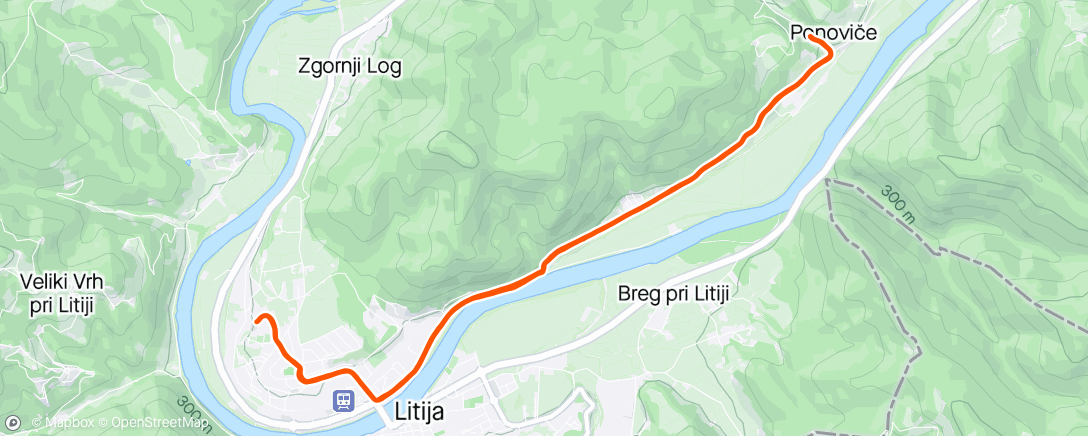 Map of the activity, Corsa mattutina