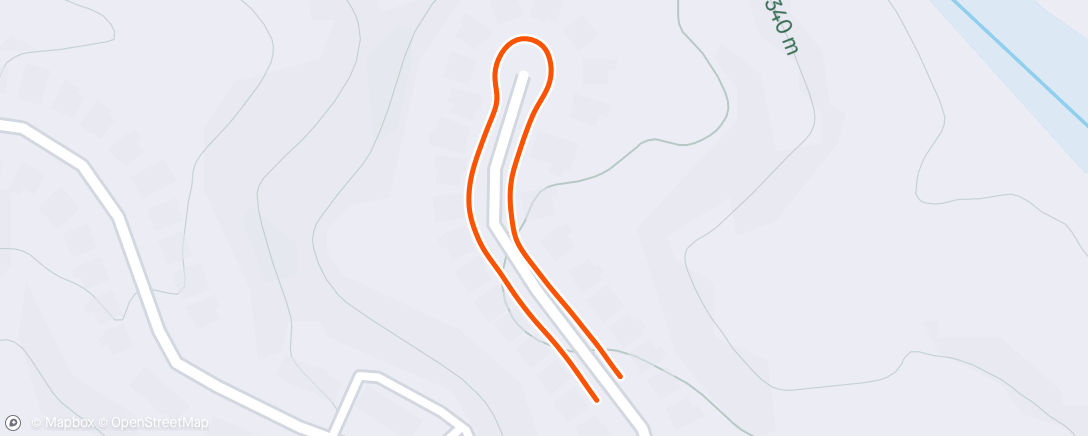 Map of the activity, Afternoon Run