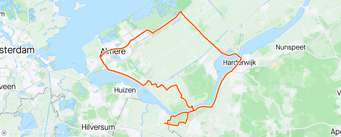Map of the activity, Windy ride