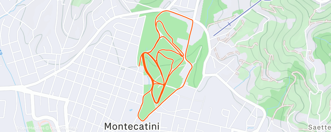 Map of the activity, Middagloop