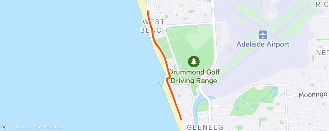Map of the activity, Evening Run