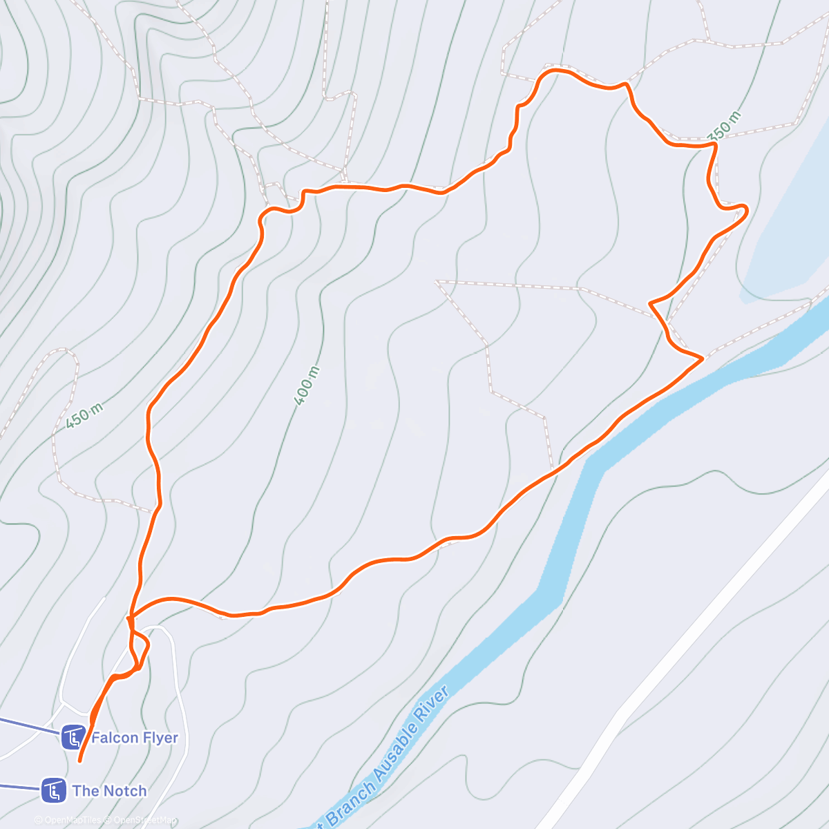 Карта физической активности (Whiteface hike)