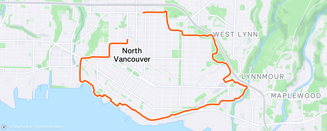 Map of the activity, Lunch Run