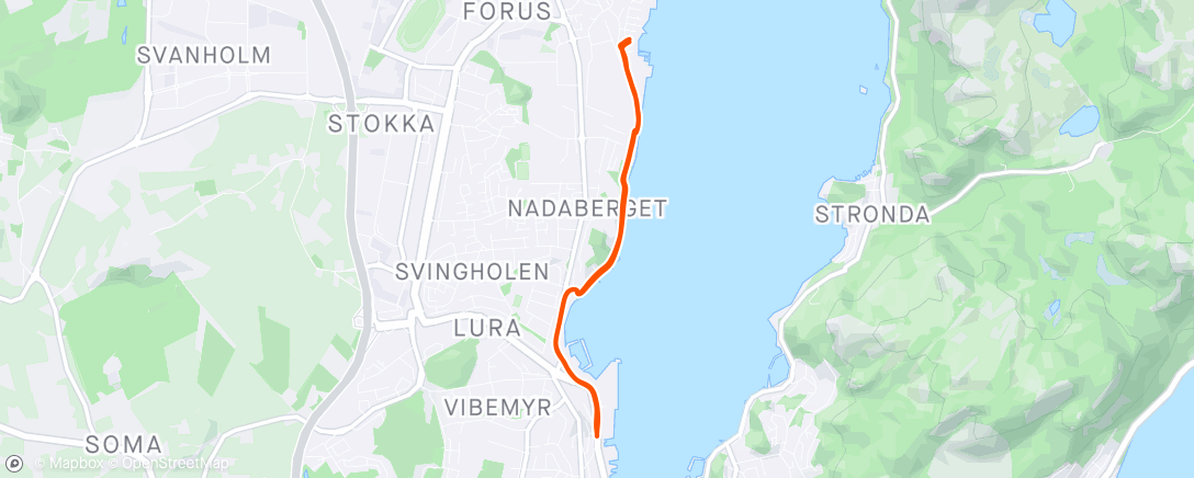 Map of the activity, Morning Run